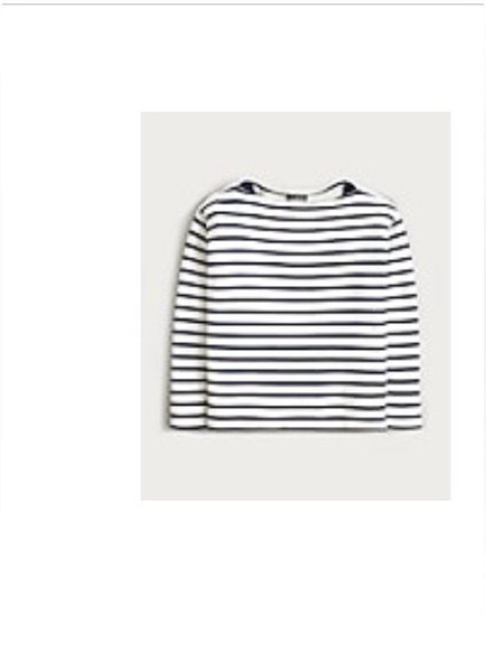 J.Crew Heritage Terry Boatneck Sweatshirt Navy Striped